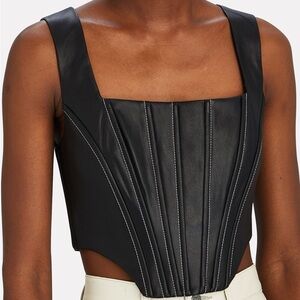 STAUD Alice Vegan Leather Top